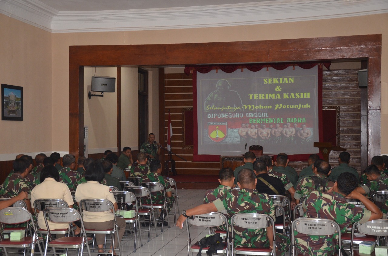 Briefing latihan gulbencal, Korem 073/Makutarama Siap Laksanakan Latihan Penanggulangan Bencana Alam